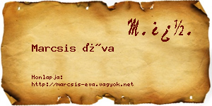 Marcsis Éva névjegykártya